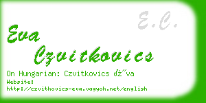 eva czvitkovics business card